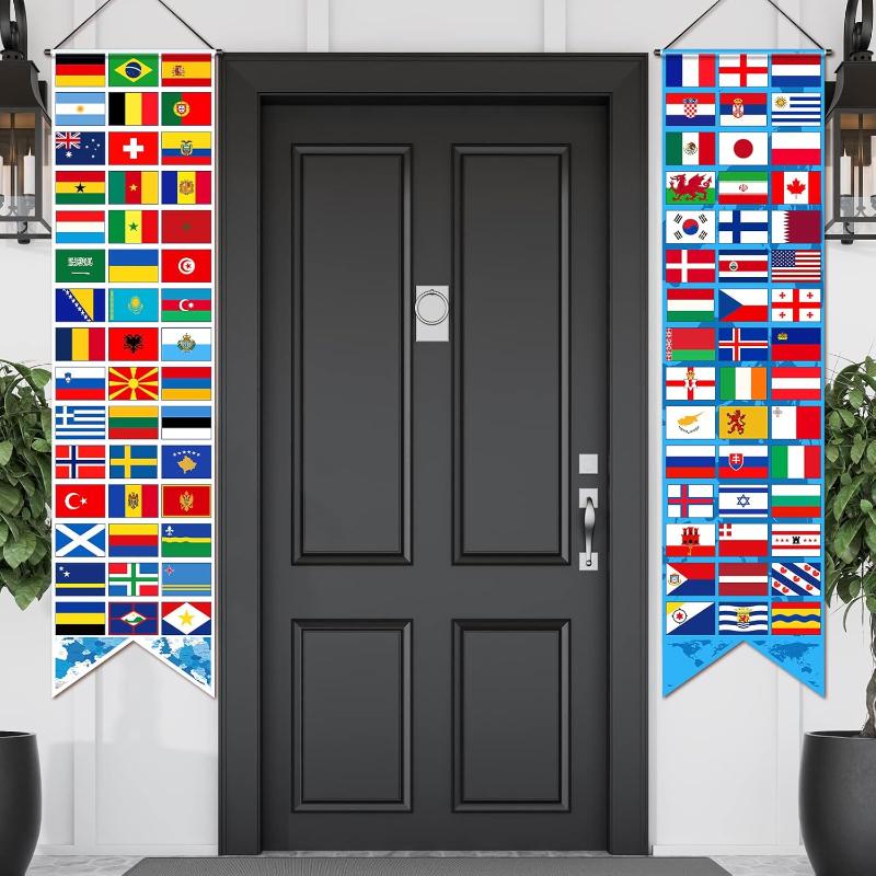 International Flags Style Hanging Banners