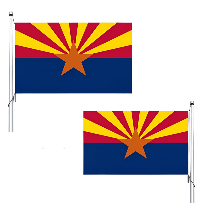 Arizona State Flag With Brass Grommets