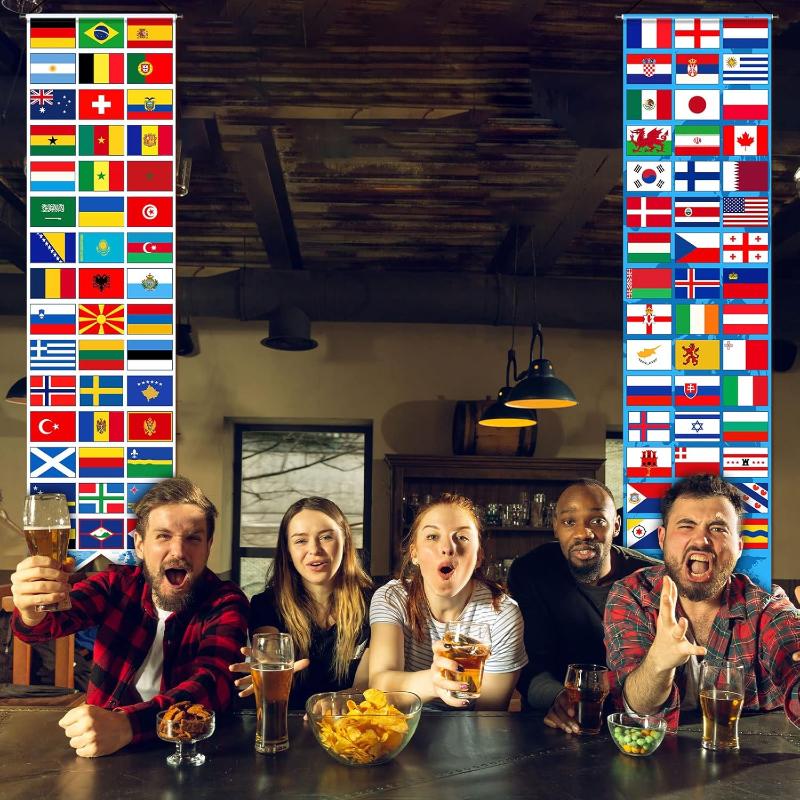 International Flags Style Hanging Banners