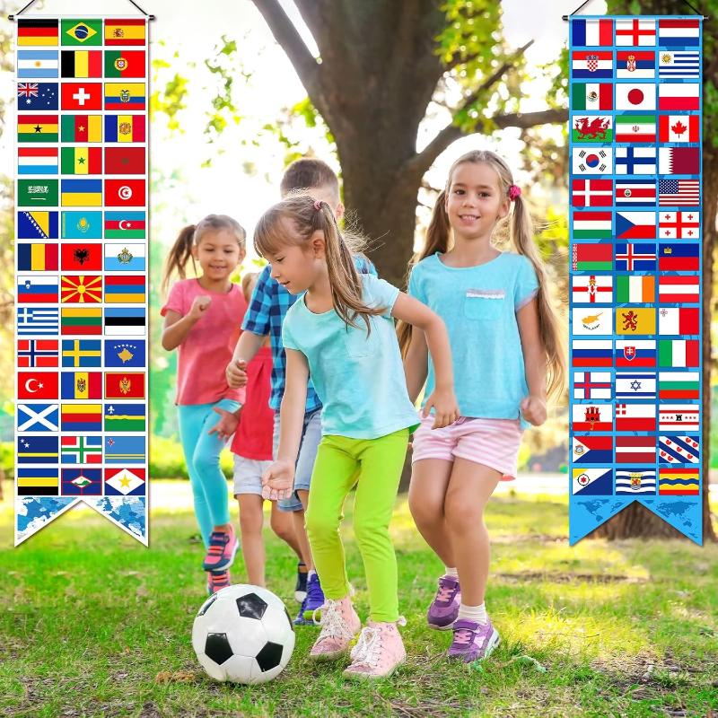 International Flags Style Hanging Banners