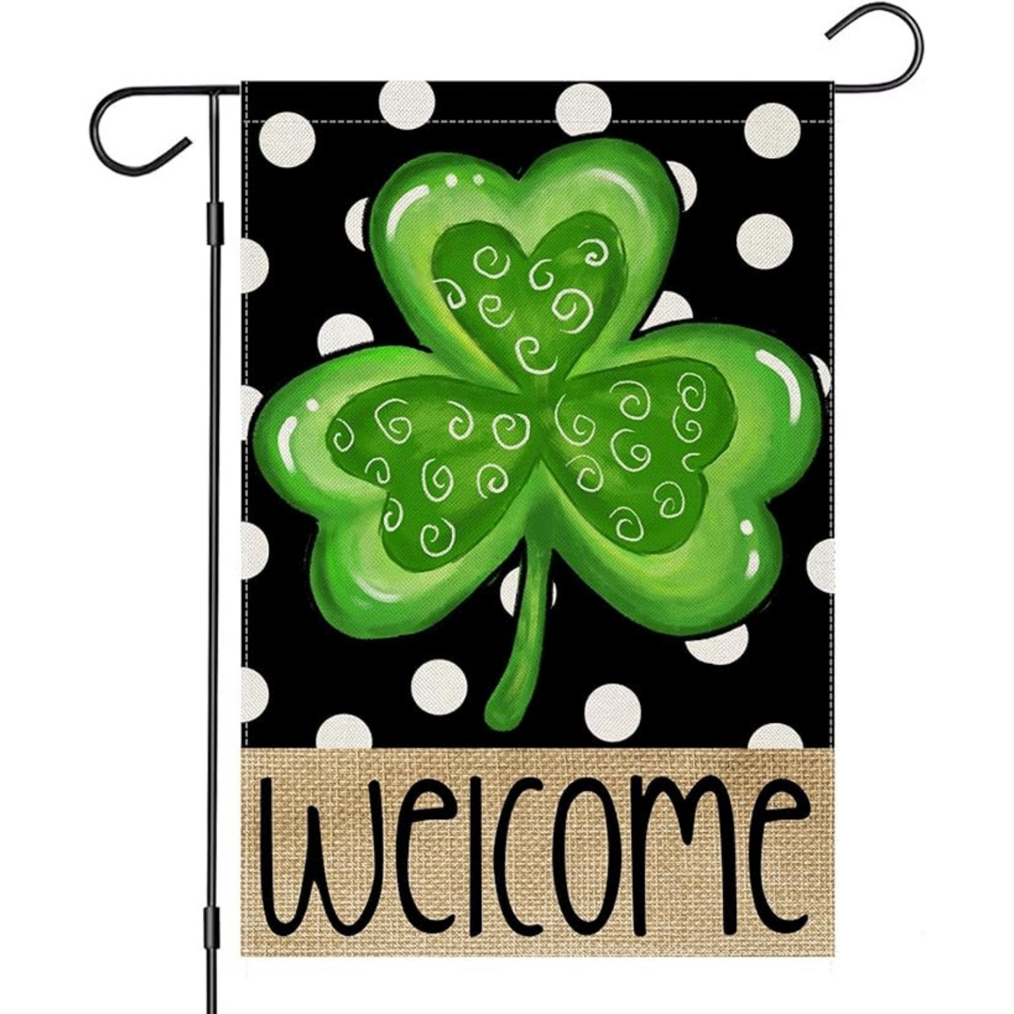 Seasonal Garden Flag With St Patricks Day Theme And Festive Design