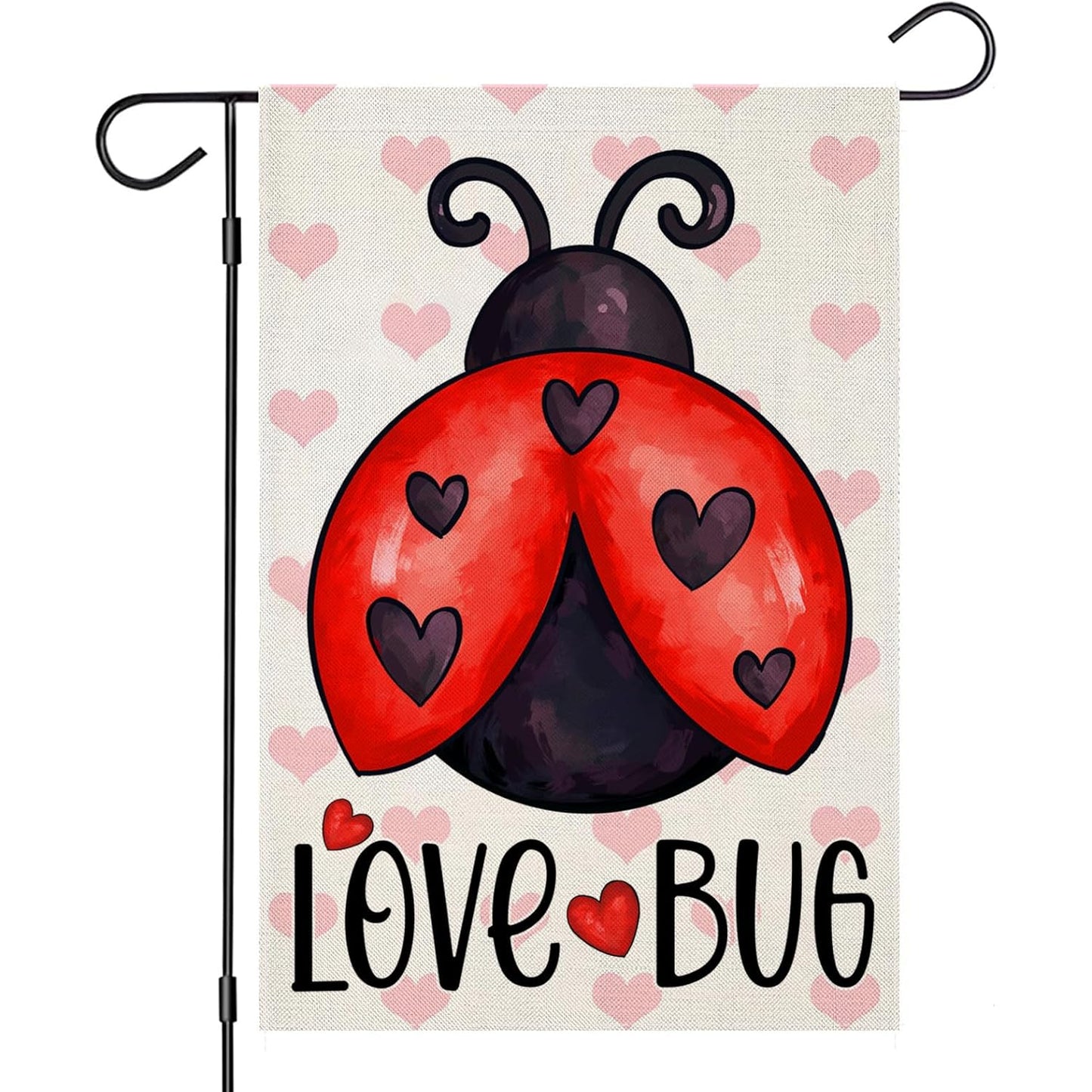 Ladybug Themed Outdoor Garden Flag