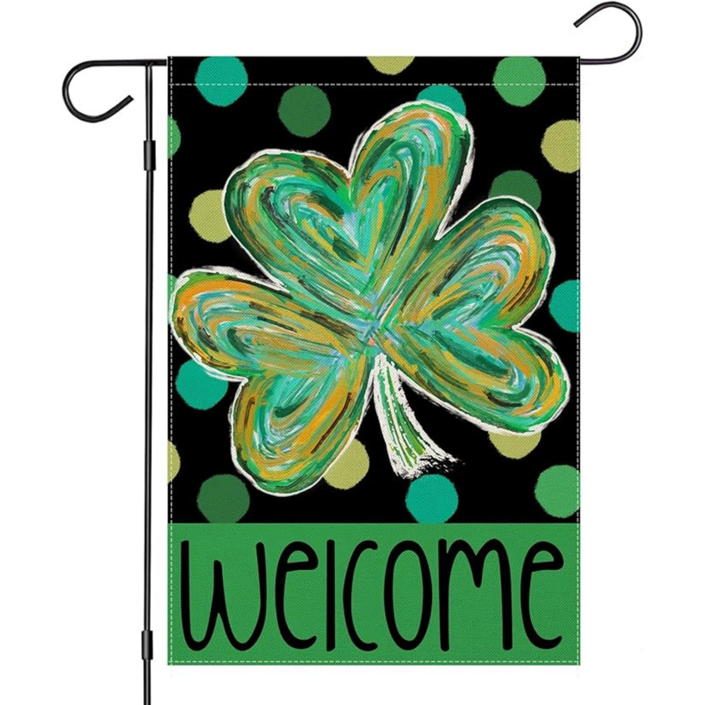 Seasonal Garden Flag With St Patricks Day Theme And Festive Design