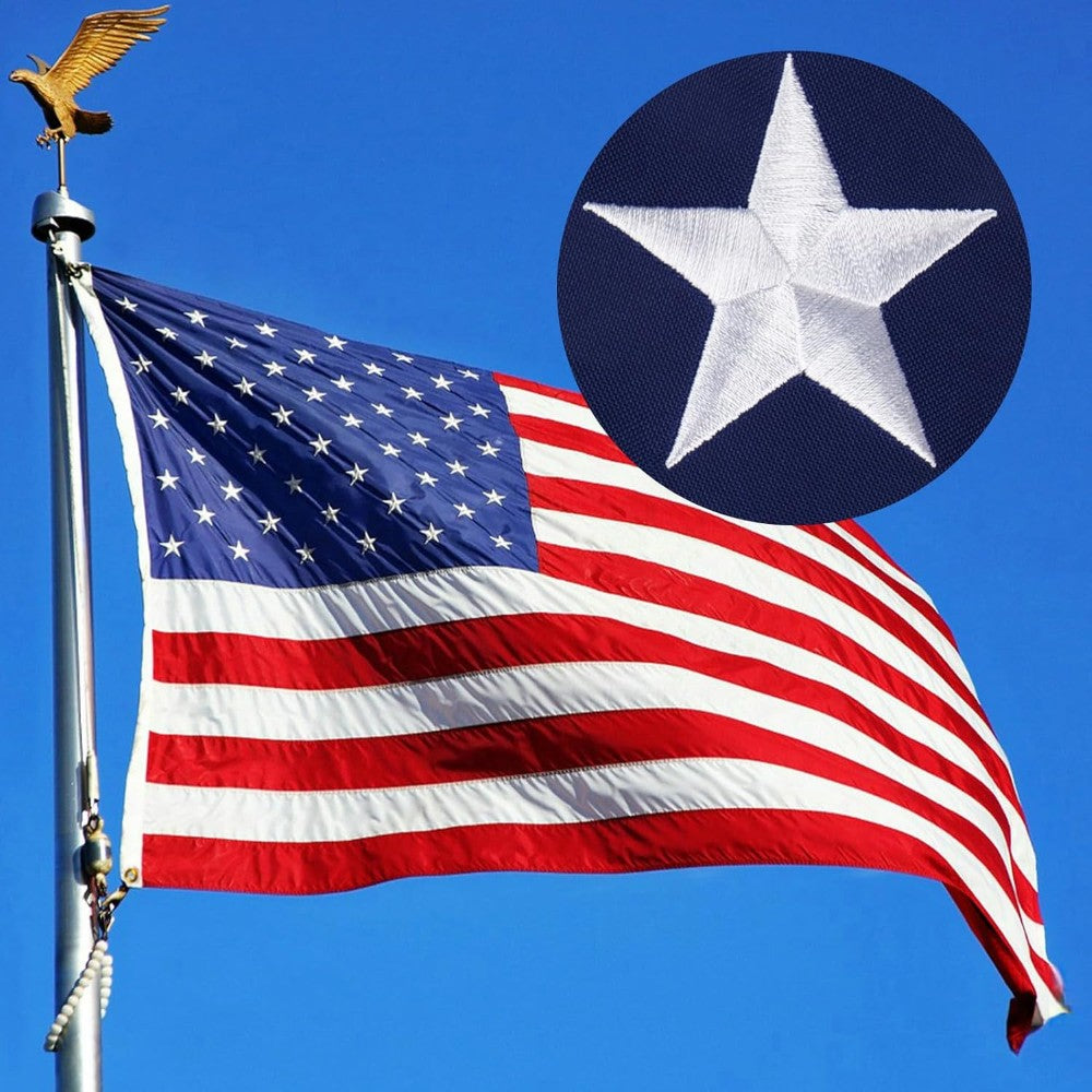 Patriotic Embroidered American Flag