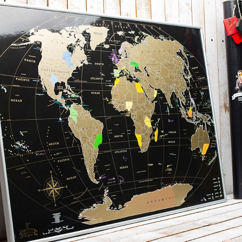 Large Scratch Off World Travel Map