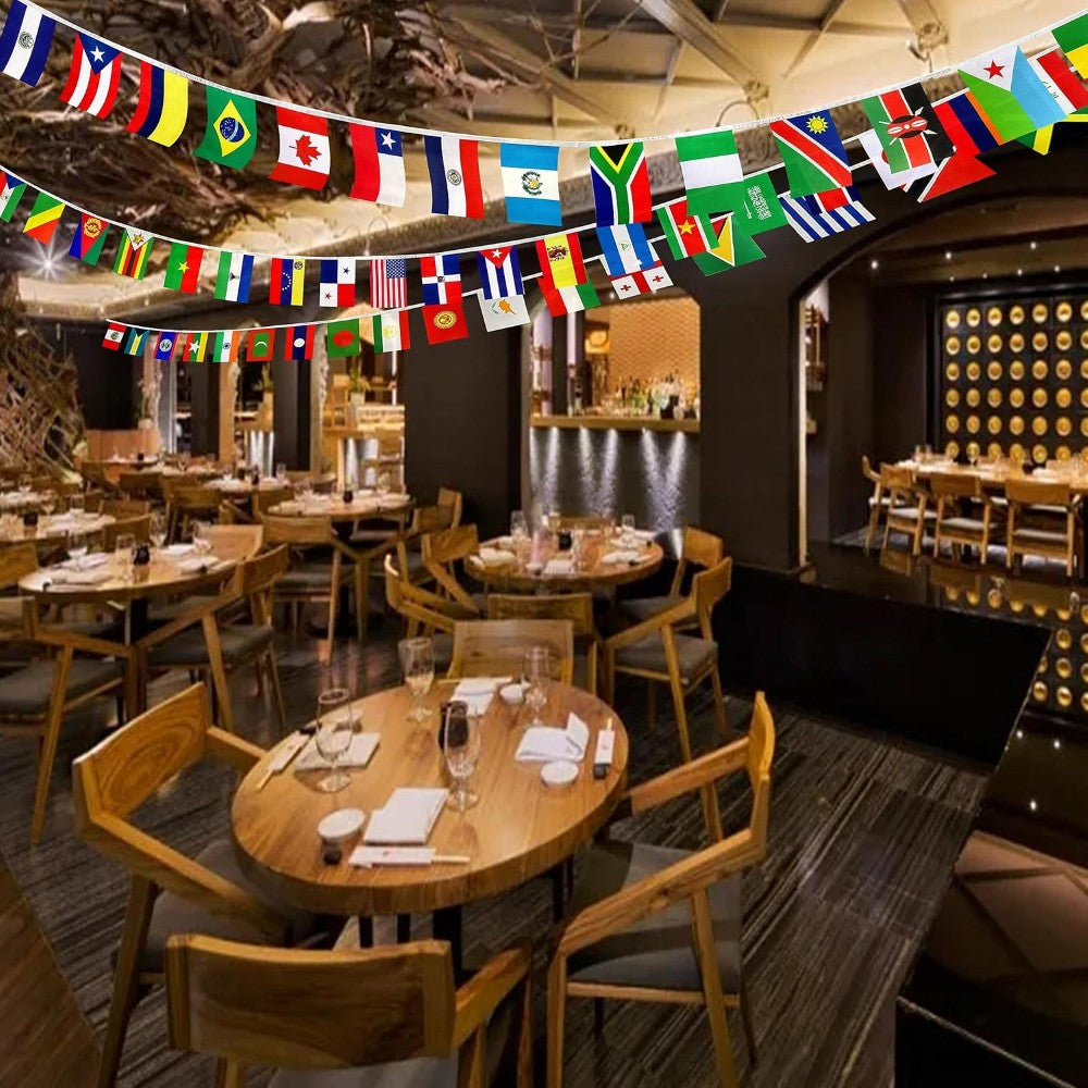 Colorful International Flags String Banner