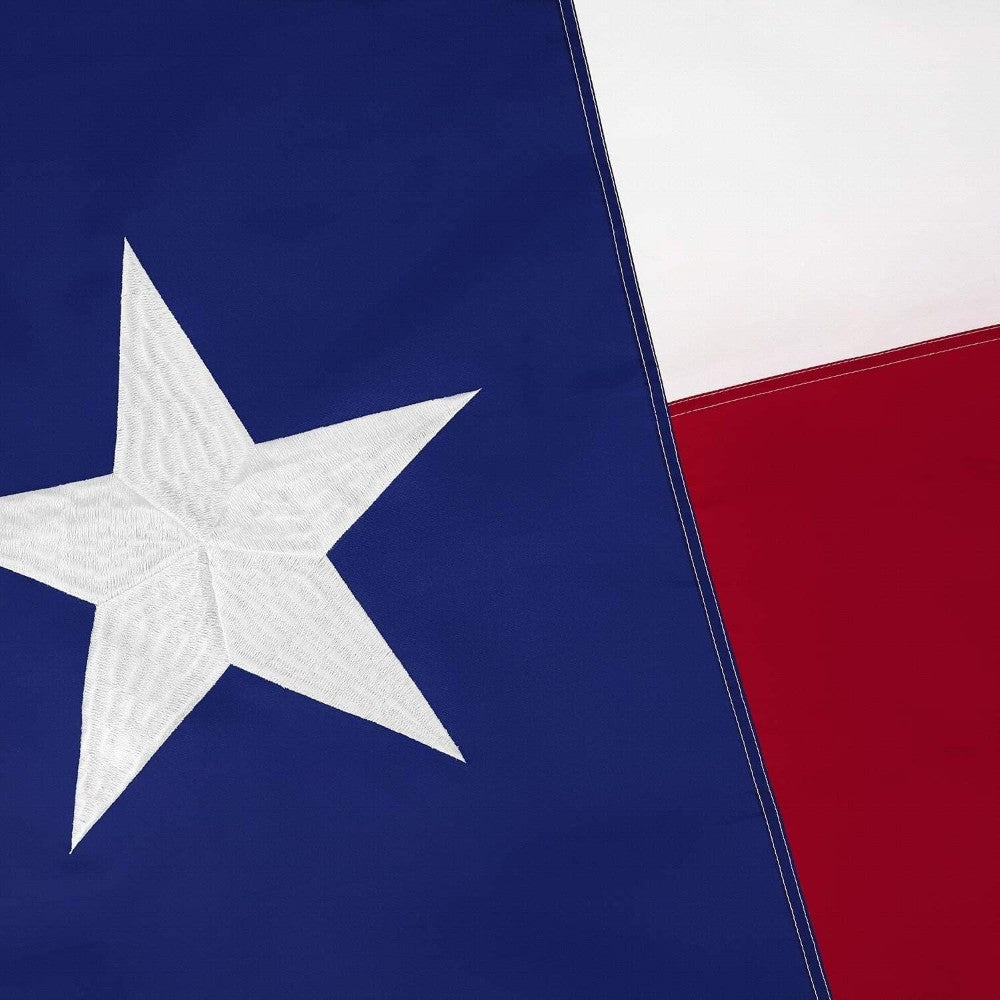 Texas Emblem Outdoor Banner With Embroidered Star