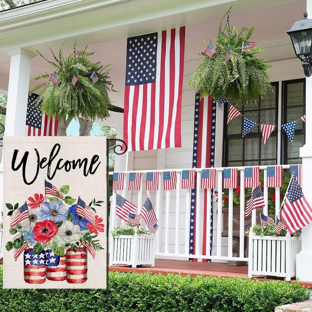 Home Sweet Home Festive 4th Of July Garden Flag