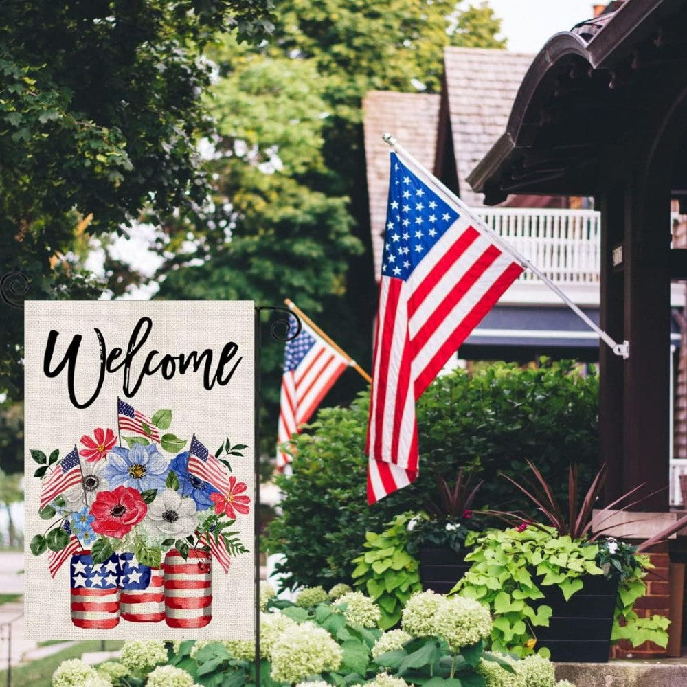 Home Sweet Home Festive 4th Of July Garden Flag