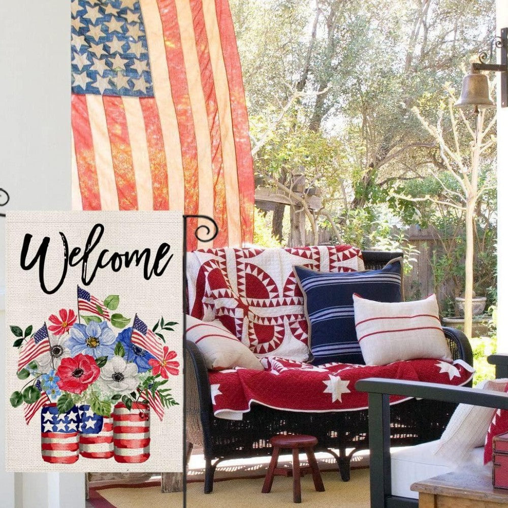Home Sweet Home Festive 4th Of July Garden Flag