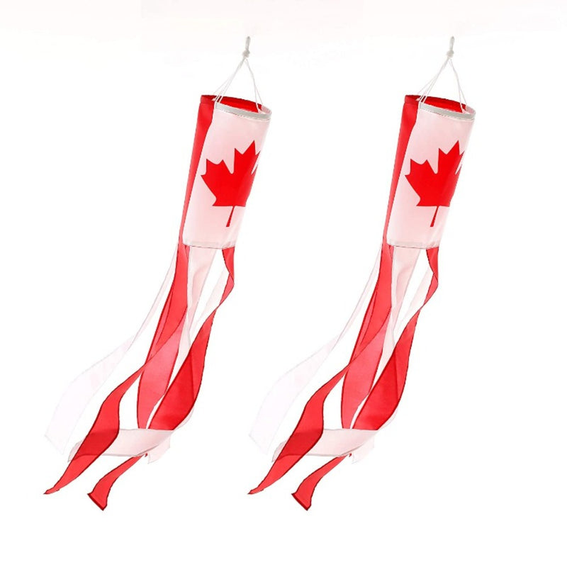 Canadian Flag WindSock 2 Pack Stripes