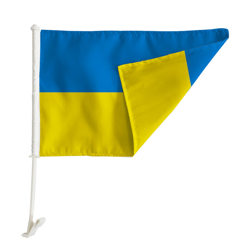Ukraine Car Window Mounted Flag, Flags of Various Countries, Polyester 2X Flags 30x45cm