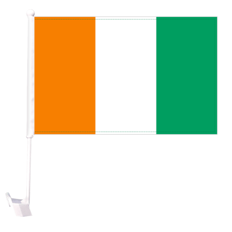 Cote d'Ivoire Car Window Mounted Flag For Decor And Patriotism