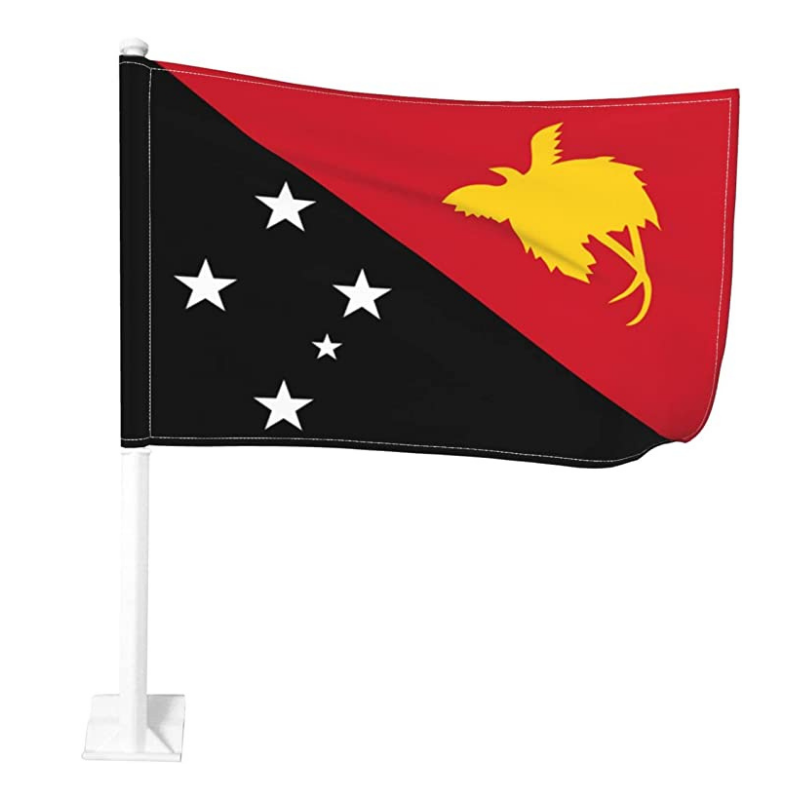 Papua New Guinea Car Window Mounted Flag