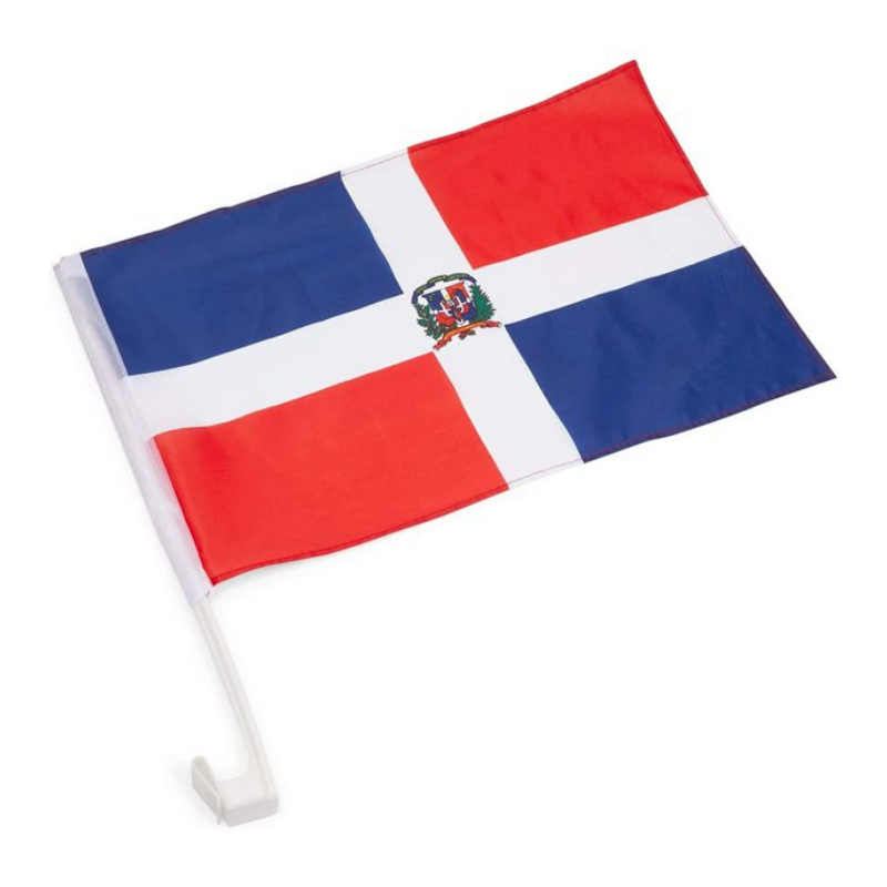 Dominican Republic Car Window Mounted Flag