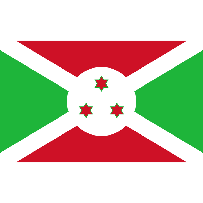 Burundi Flag, East Africa Country Flag, Vivid Colors Polyester 90X150 cm