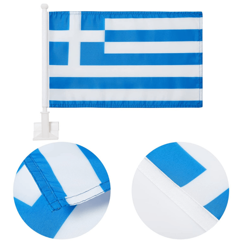 Greece Car Window Flag