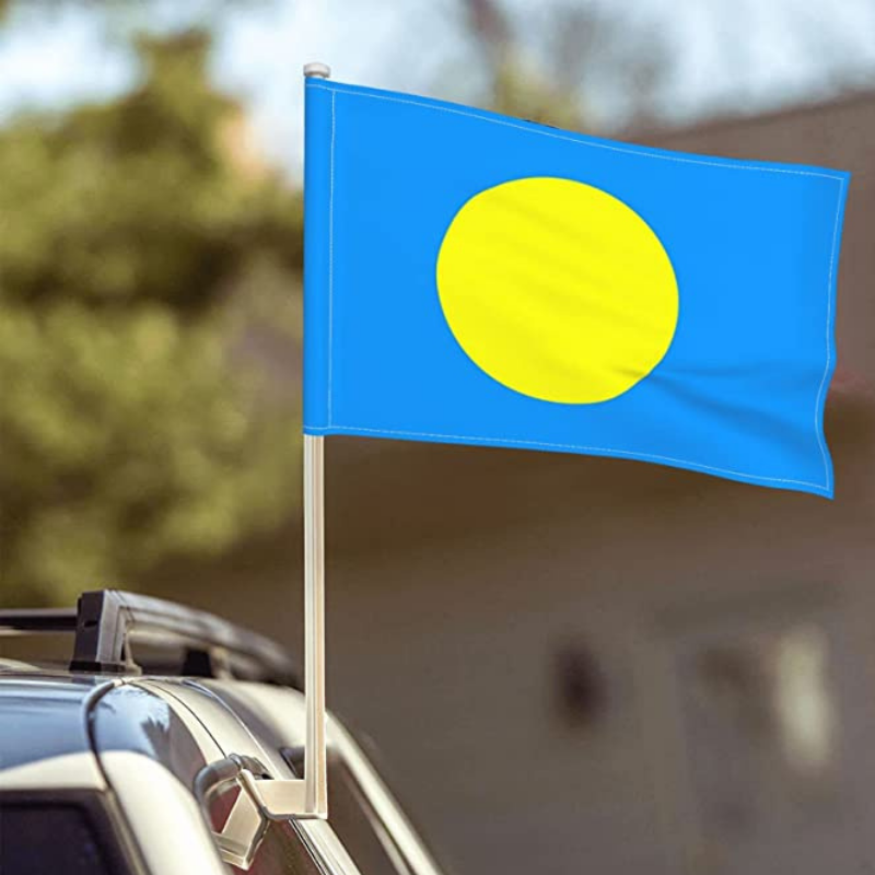Palau Car Window Mounted Flag