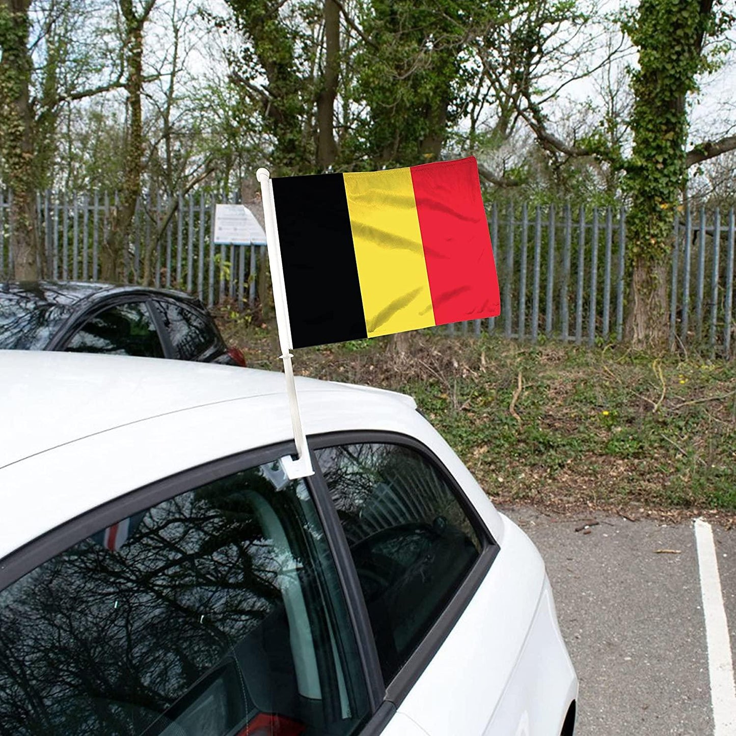 Belgium Car Window Mounted Flag For Car Decor