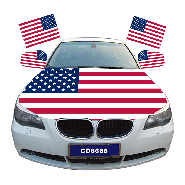 USA Flag Car Hood Cover