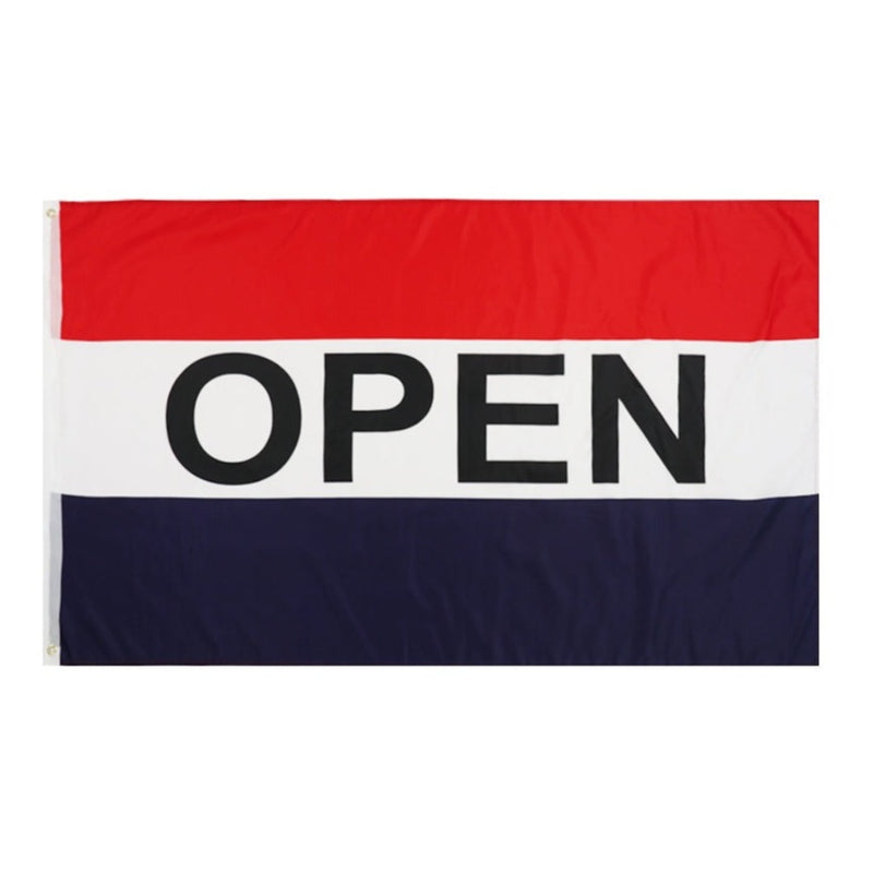 Open Sign Business Flag, Red White Blue, Marketing Retention Strategy, Polyester Flag 90X150cm