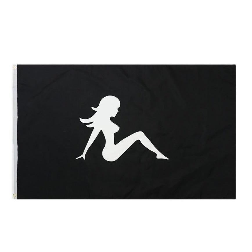 Truck Mud Flap Girl Flag Iconic Silhouette Banner For Garage Bar