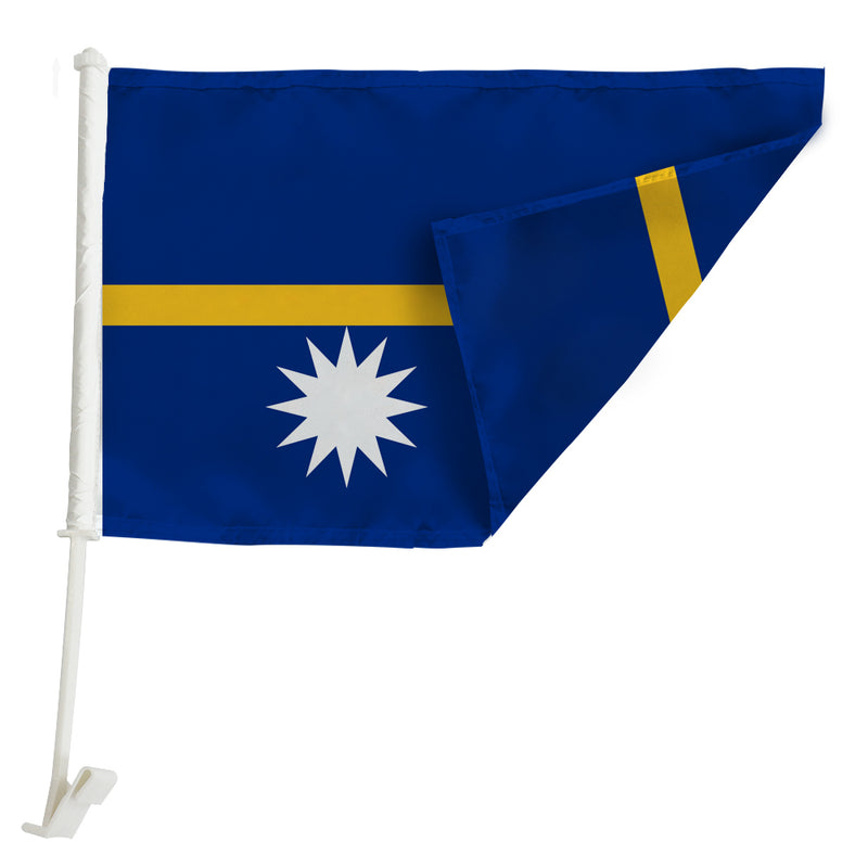 Nauru Car Window Mounted Flag