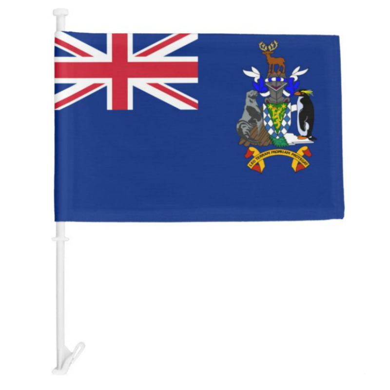 South Georgia and the South Sandwich Islands Car Window Mounted Flag