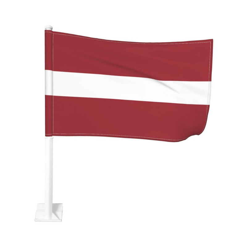 Latvia Car Window Mounted Flag