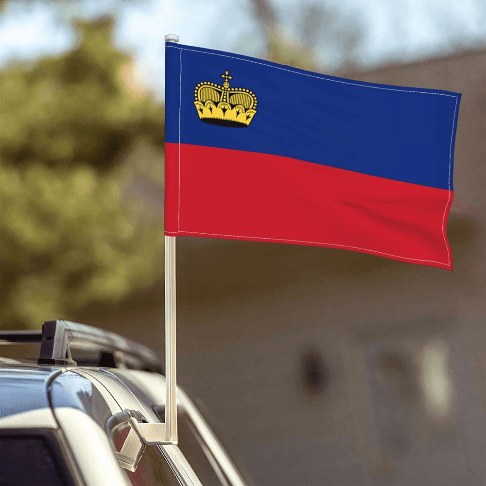 Liechtenstein Car Window Mounted Flag For Decor And Patriotism