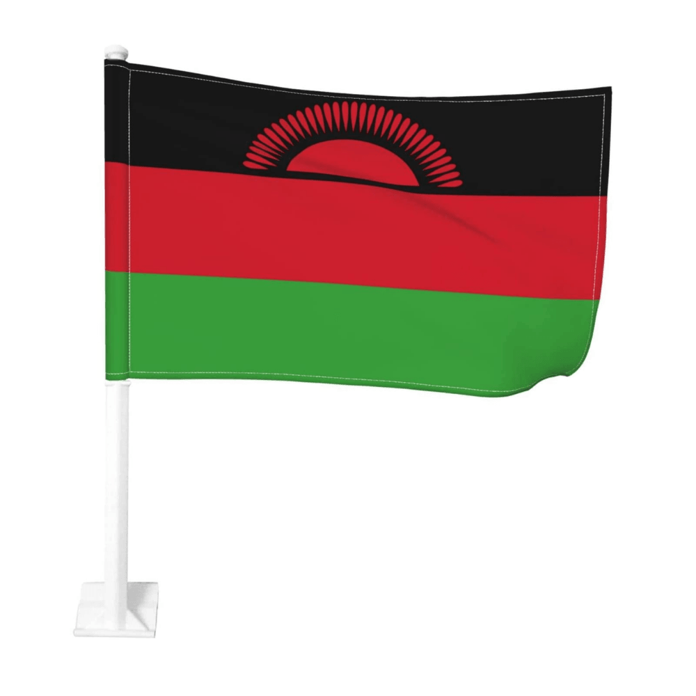 Malawi Car Window Mounted Flag For Car Decor And Aesthetics