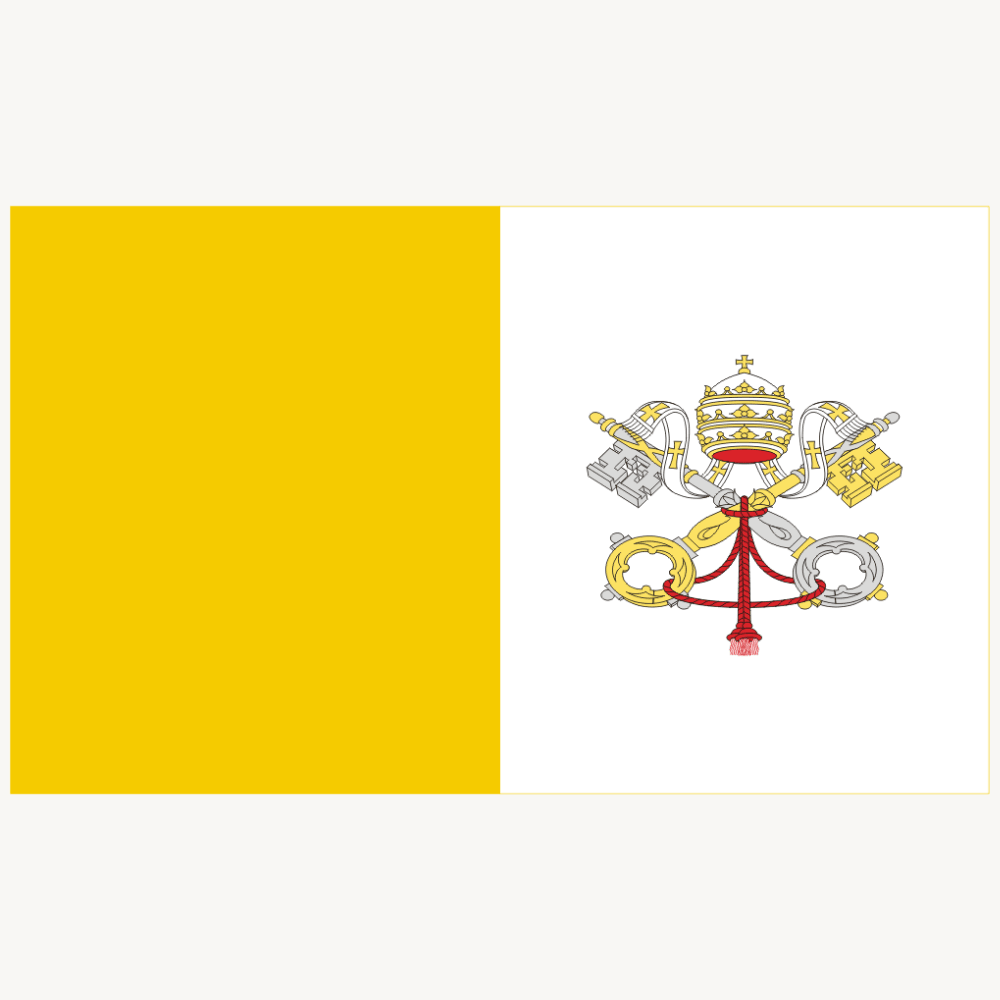 Vatican City Car Flag