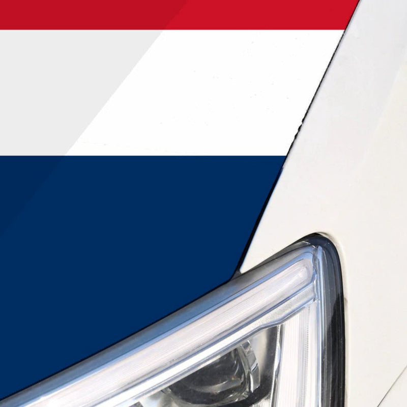 Dominican Republic Flag Car Hood Cover Polyester