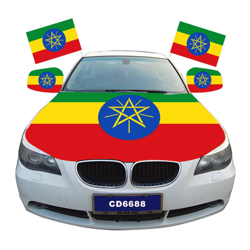 Ethiopia Flag Car Hood Cover