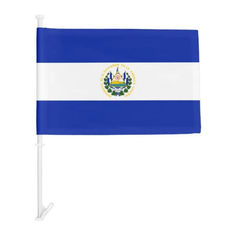 El Salvador Car Window Mounted Flag