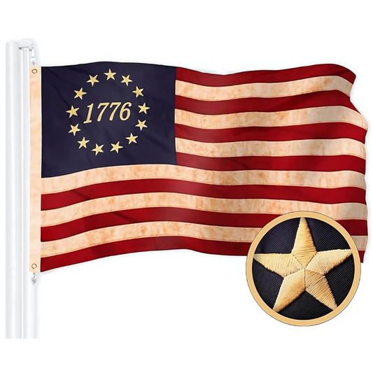 1776 Embroidered Star Betsy Ross Flag