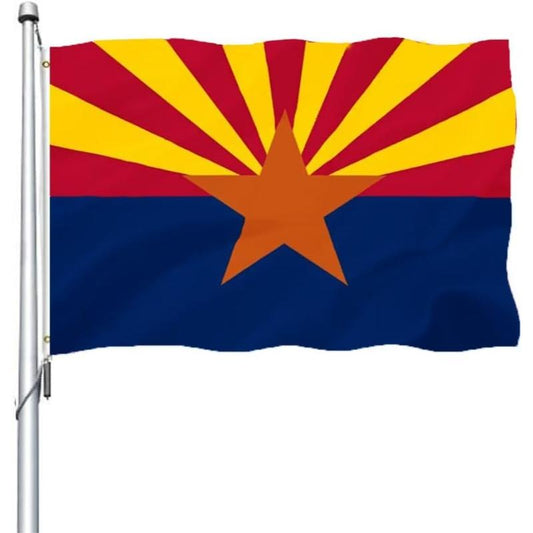 Arizona State Flag With Brass Grommets