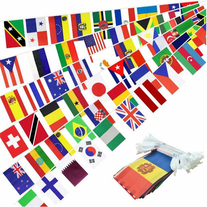 World Flags Bunting Banner - International Flags for Events