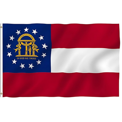 Georgia State Flag With Rust Resistant Grommets
