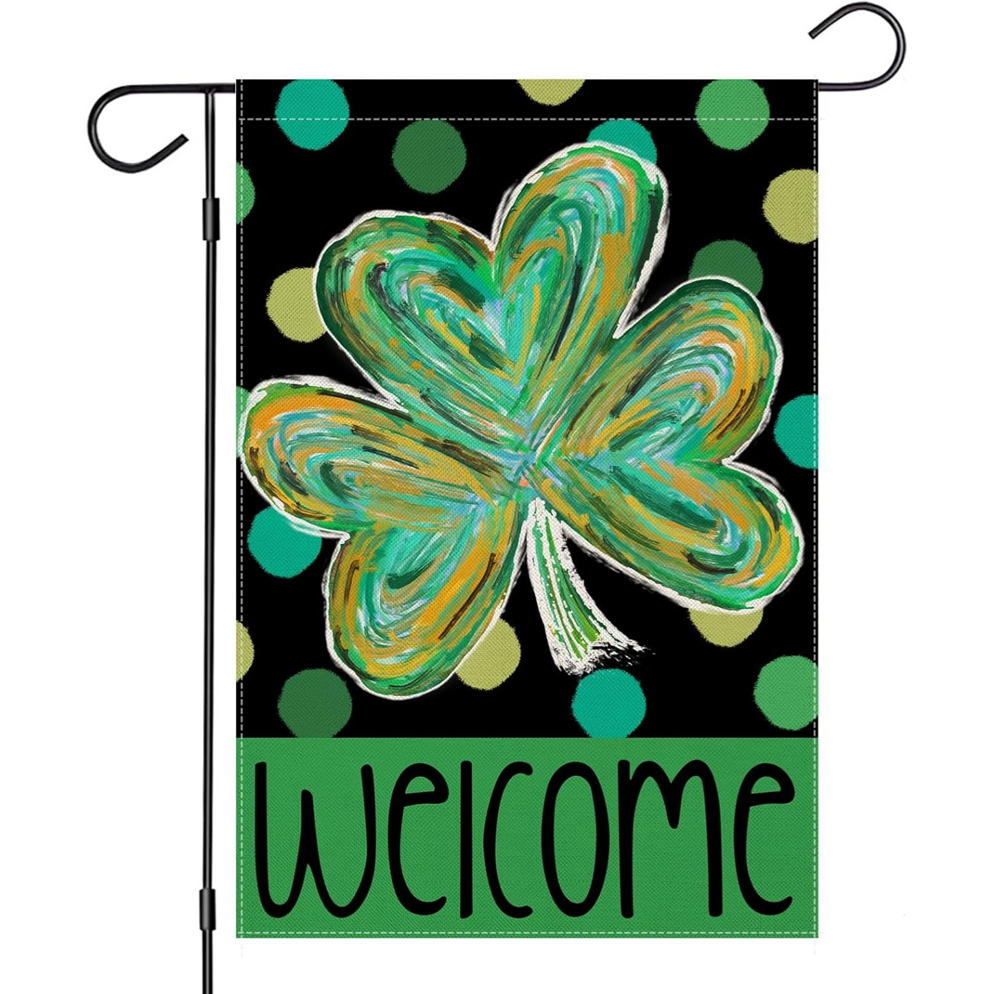 Welcome Shamrocks Garden Flags