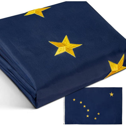 Alaska State Flag With Brass Grommets