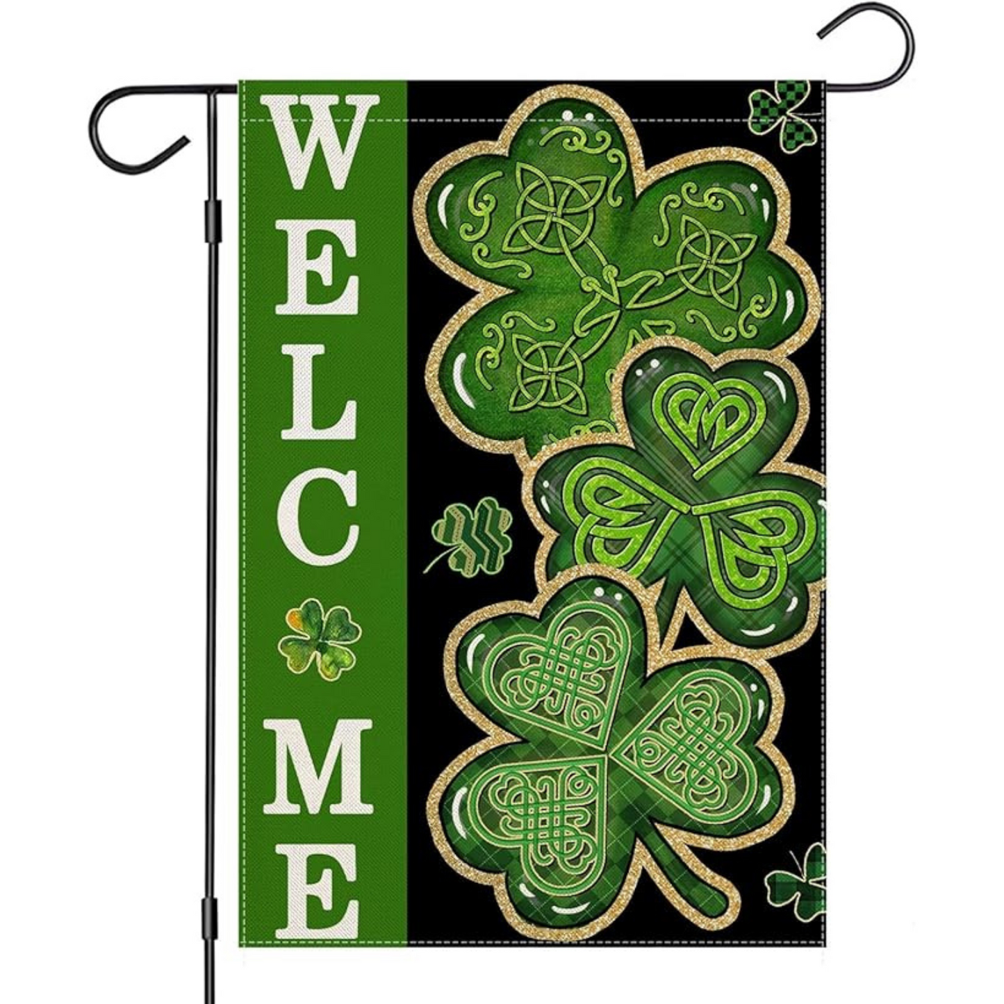 Welcome Shamrocks Garden Flags