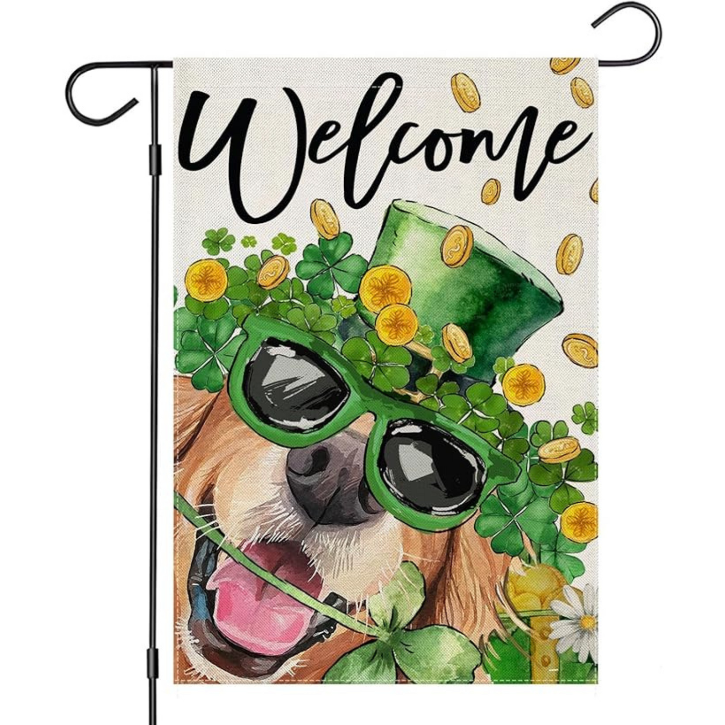 Welcome Shamrocks Garden Flags