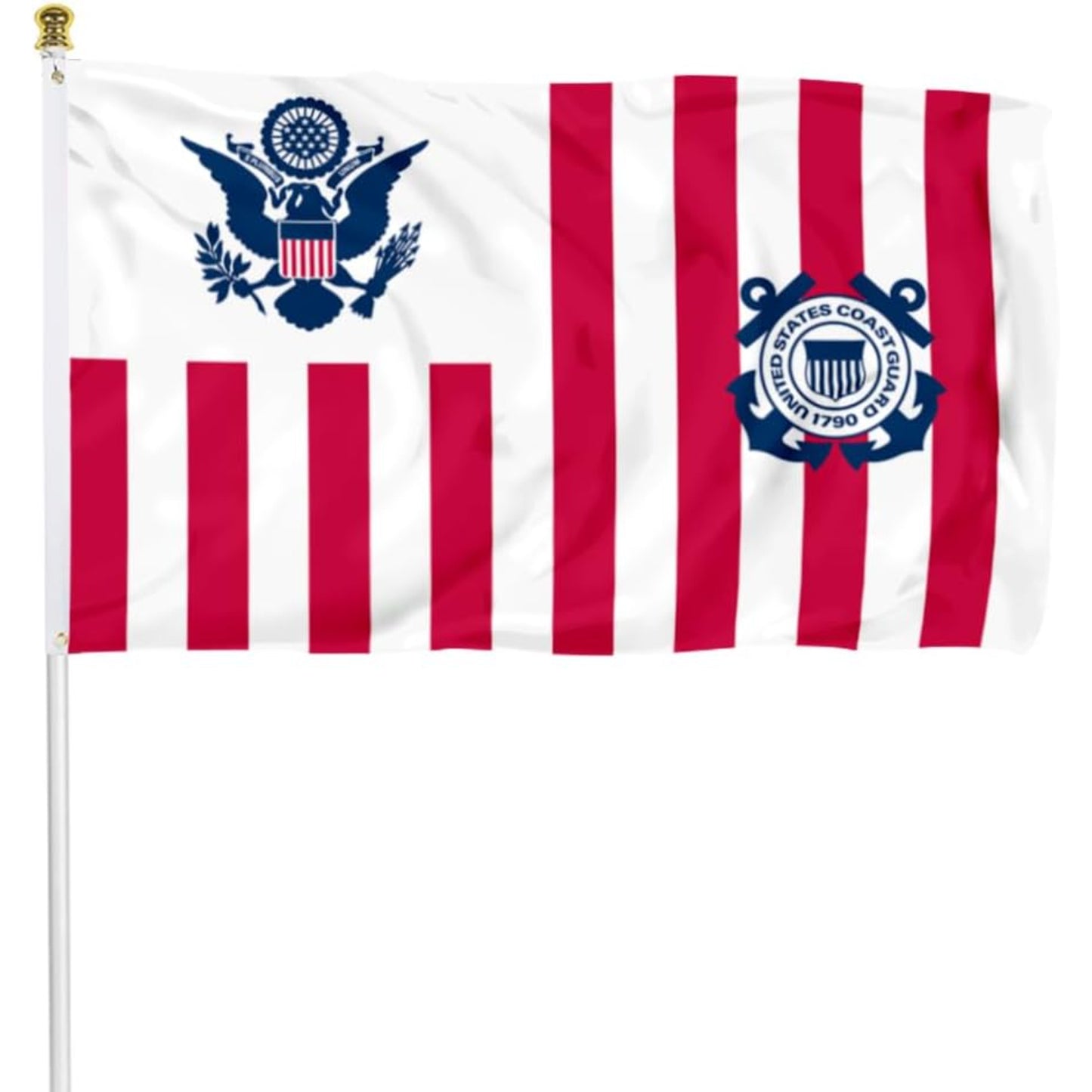 United States Coast Guard Ensign Military Banner With Grommets