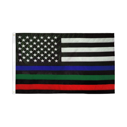 Thin Blue Line Flag 5x8 Ft Heavy Duty Nylon