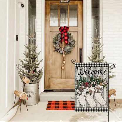 Christmas Holiday Themed Garden Flags