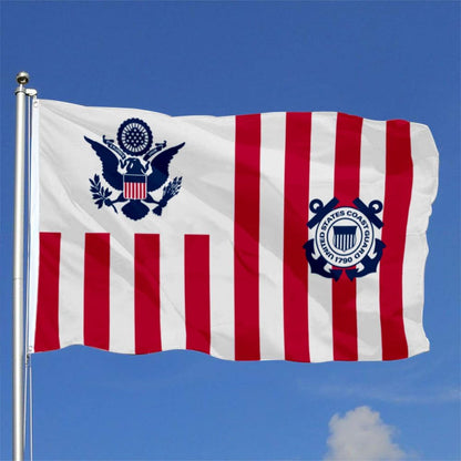 United States Coast Guard Ensign Military Banner With Grommets