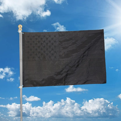 Black American Flag 4X6 Ft Heavy Duty Embroidered Stars