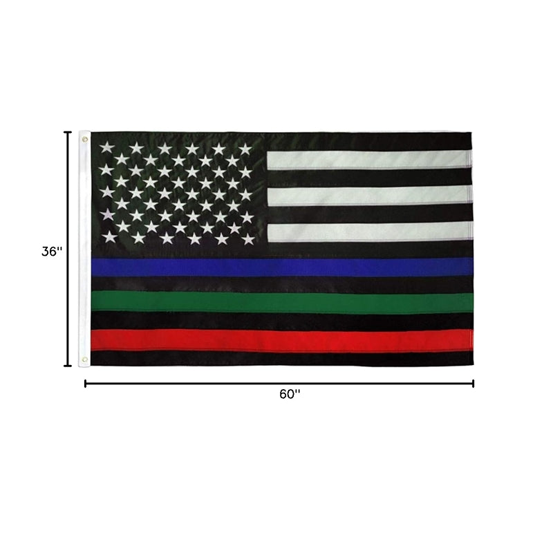 Thin Blue Line Flag 5x8 Ft Heavy Duty Nylon