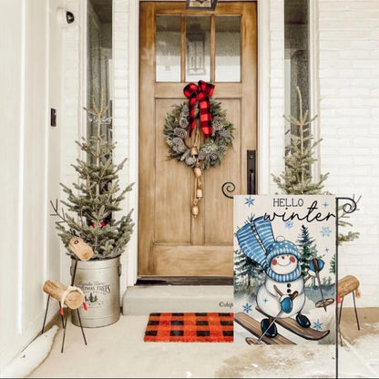 Snowman Printed Garden Flag For Holidays